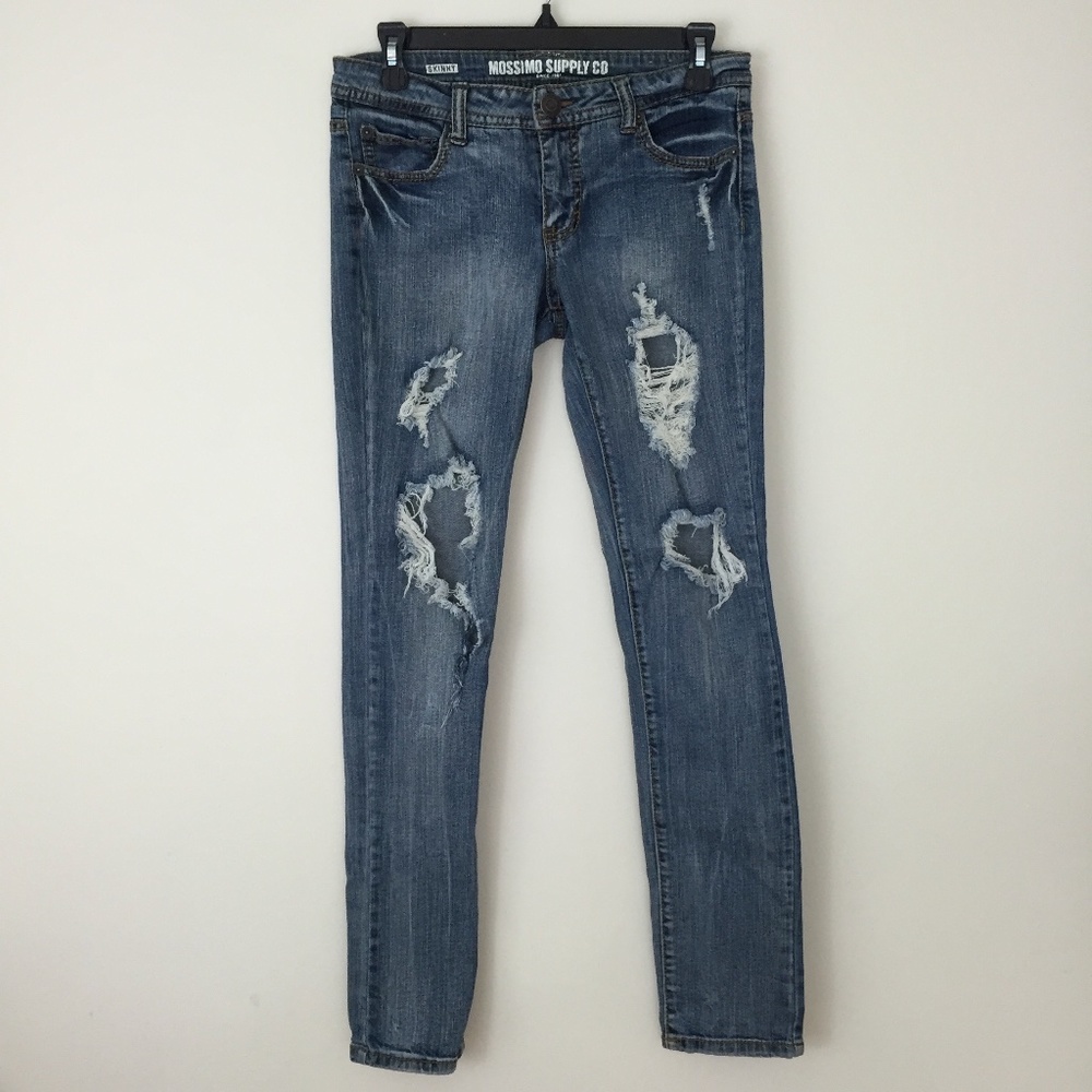 MOSSIMO SUPPLY CO Distressed Skinny Jeans - Picture 2 of 10